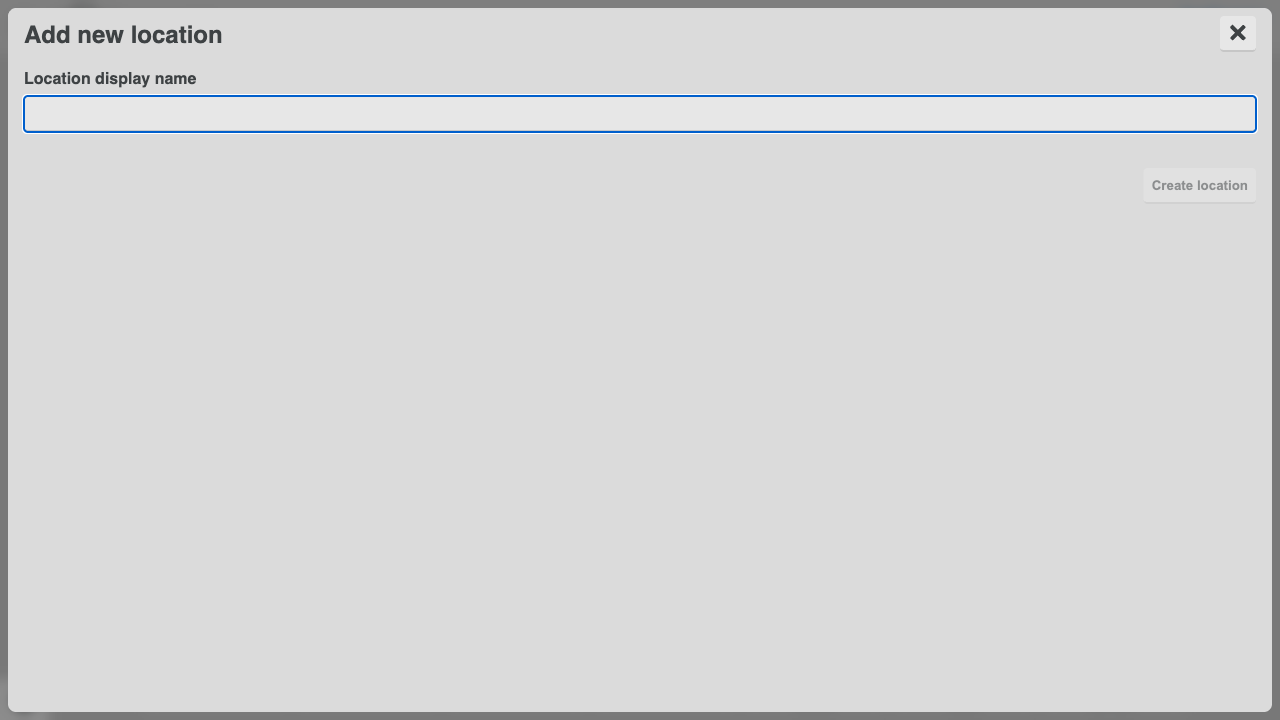 Add Location Dialog